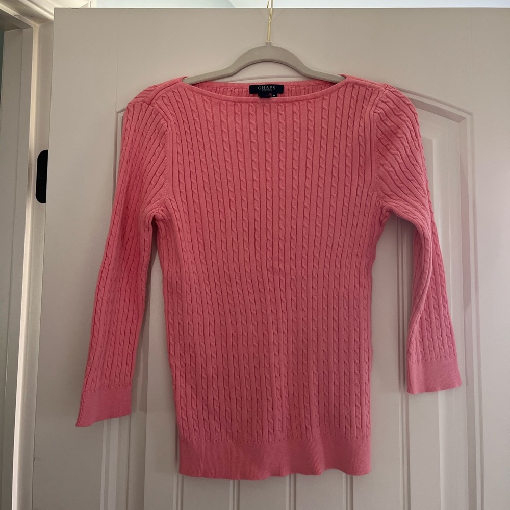 Y2K knit boat neck cotton sweater